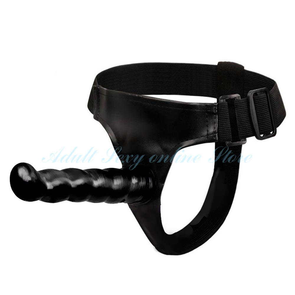Black Leather Strapon Dildo Pants Wearable Adult Sex Toy For Women Lesbians Gays Perfect For Erotic Games - 2