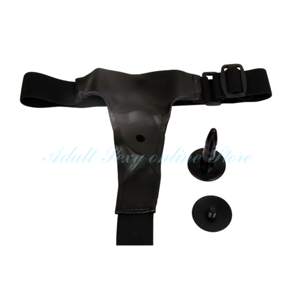 Black Leather Strapon Dildo Pants Wearable Adult Sex Toy For Women Lesbians Gays Perfect For Erotic Games - 5