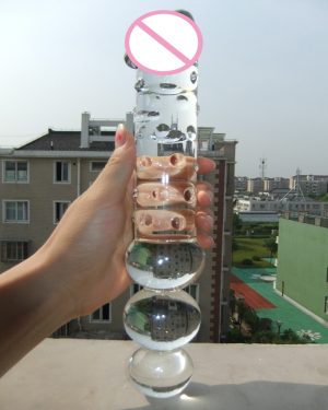 Big Glass Long Dildo With 3 Anal Beads Double And Ass Toys Huge Large Butt Plug Sex Products For Woman - 2