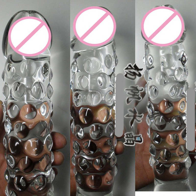 Large Glass Dildo With Triple Anal Beads Doubleended Massive Butt Plug Sex Toy For Women - 3