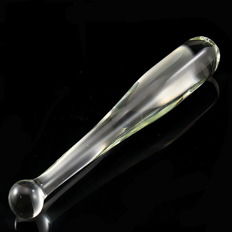 Transparent Crystal Glass Batstyle Dildo Unisex Anal Play Toy For Men Women And Gay Individuals - 6