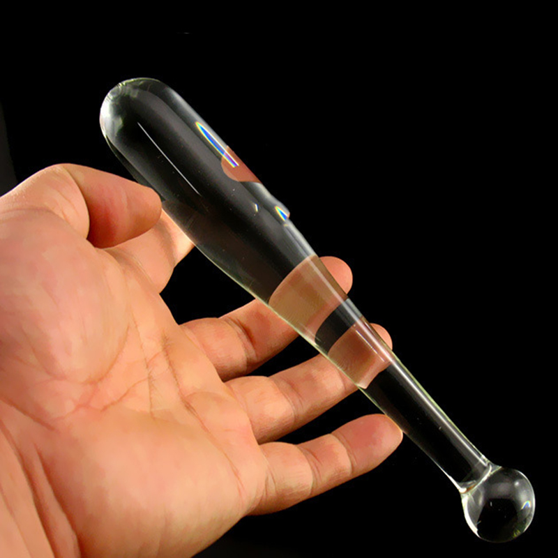 Transparent Crystal Glass Batstyle Dildo Unisex Anal Play Toy For Men Women And Gay Individuals - 4