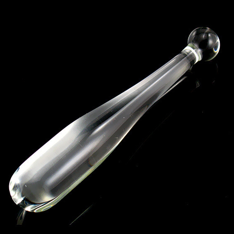 Transparent Crystal Glass Batstyle Dildo Unisex Anal Play Toy For Men Women And Gay Individuals - 3