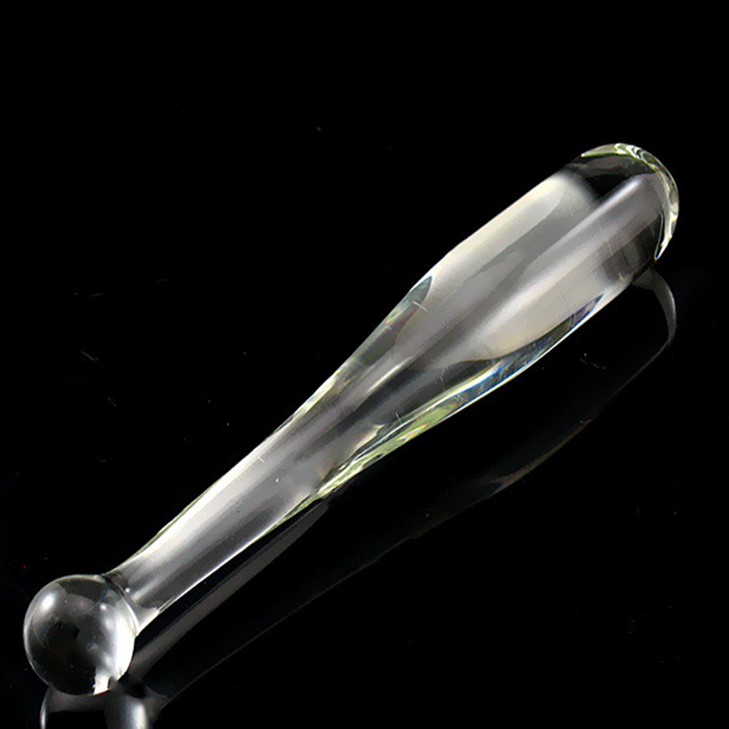 Transparent Crystal Glass Batstyle Dildo Unisex Anal Play Toy For Men Women And Gay Individuals - 2