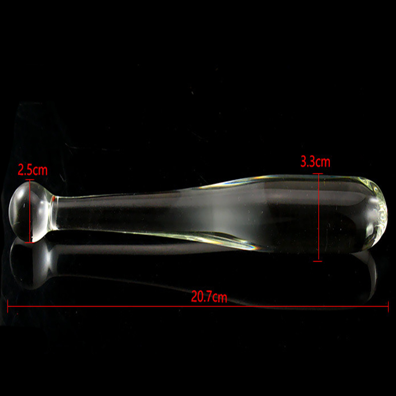 Transparent Crystal Glass Batstyle Dildo Unisex Anal Play Toy For Men Women And Gay Individuals - 1