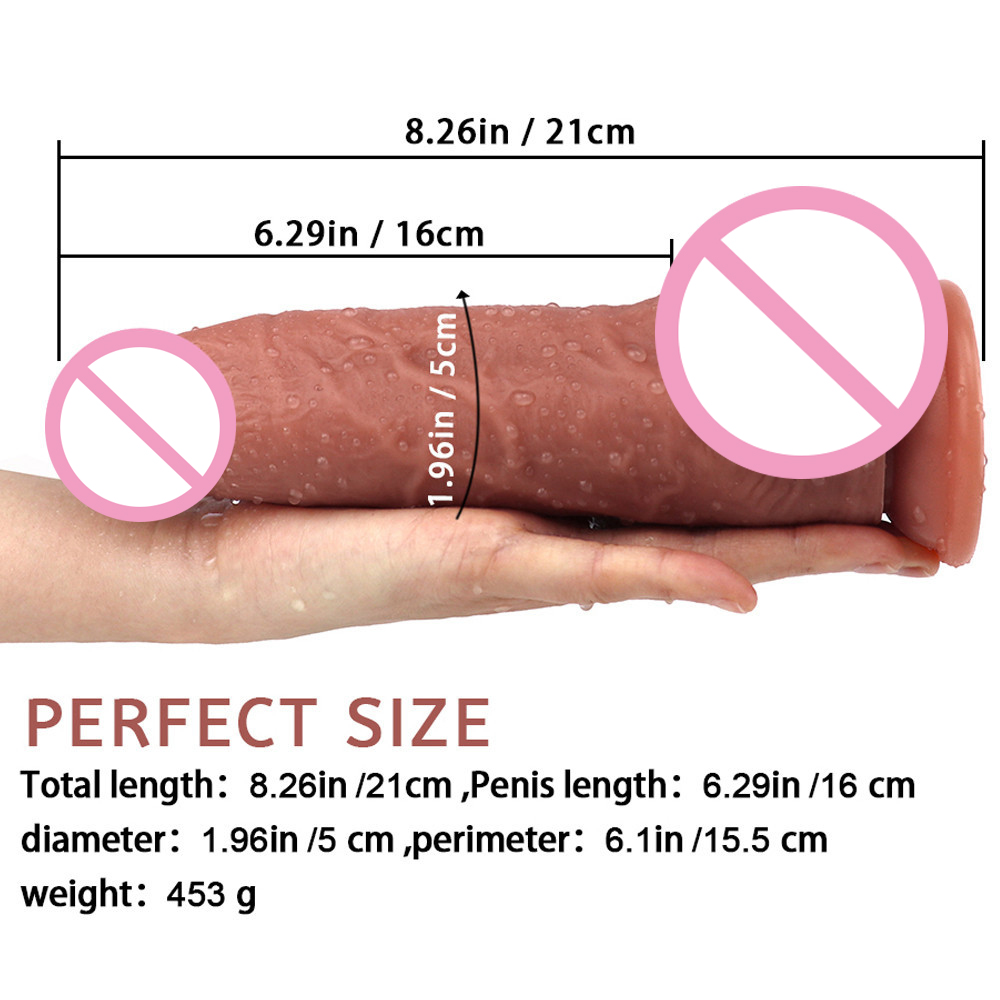 Silicone Realistic Dildo For Women Soft Skinfeel Adult Sex Toy Female Masturbator Large Size - 2