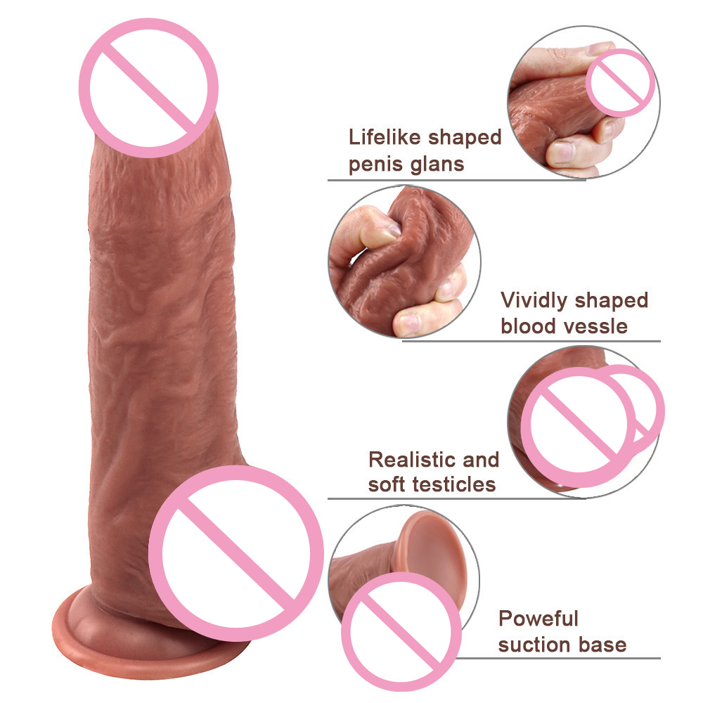 Silicone Realistic Dildo For Women Soft Skinfeel Adult Sex Toy Female Masturbator Large Size - 4
