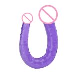 Jelly Double Penetration Anal Butt Plug Dildo Penis Sex Tool For Lesbian Gay - 3