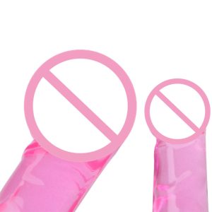 Jelly Double Penetration Anal Butt Plug Dildo Penis Sex Tool For Lesbian Gay - 2