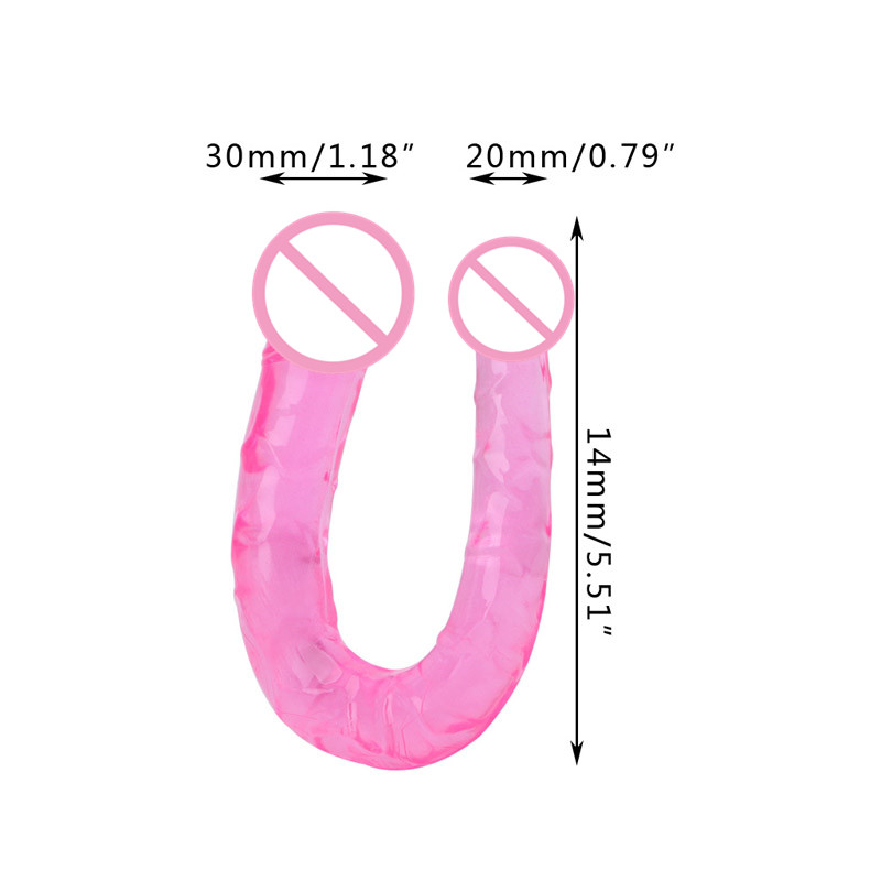 Dualended Jelly Silicone Anal Plug Dildo For Double Penetration Sex Toy For Gay Lesbian Couples - 21