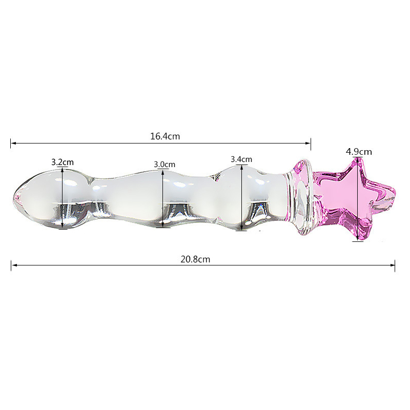 Blackwolf Large Crystal Glass Dildo Realistic Penis Masturbator Gspot Stimulator Anal Butt Plug Adult Sex Toys For Women - 10