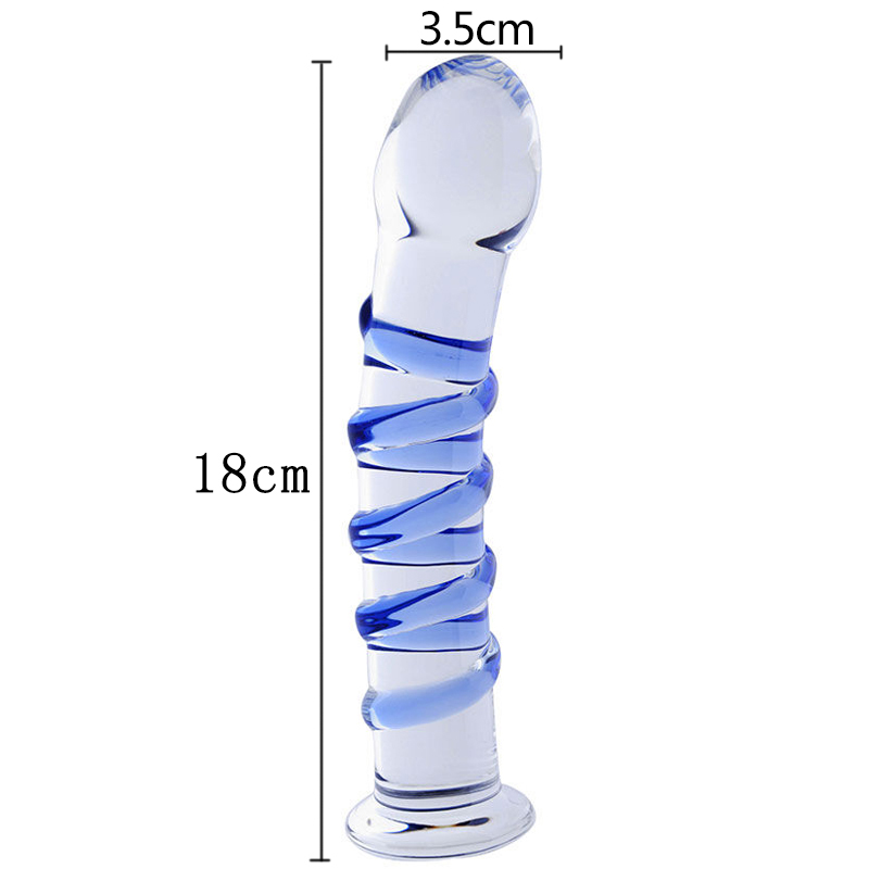 Blackwolf Large Crystal Glass Dildo Realistic Penis Masturbator Gspot Stimulator Anal Butt Plug Adult Sex Toys For Women - 9