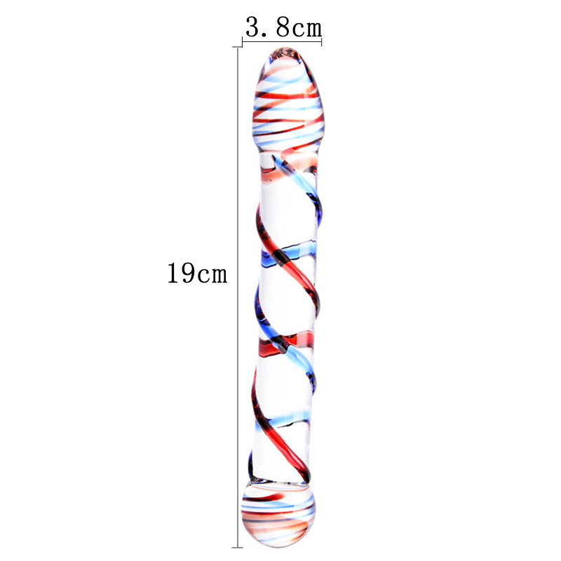 Blackwolf Large Crystal Glass Dildo Realistic Penis Masturbator Gspot Stimulator Anal Butt Plug Adult Sex Toys For Women - 7