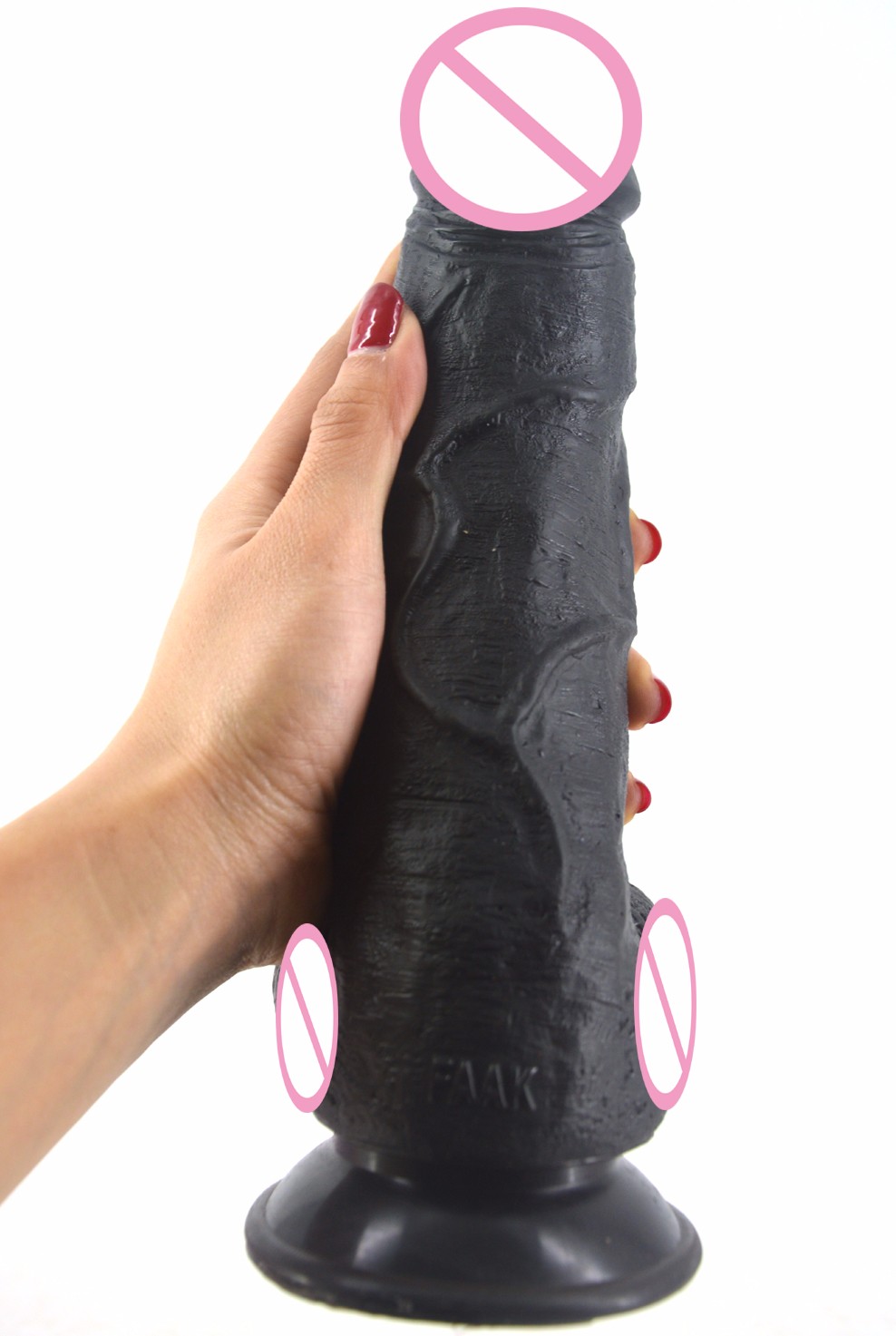 Large Realistic Black Dildo With Suction Cup Adult Sex Toy For Women Lesbians Solo Pleasures - 12