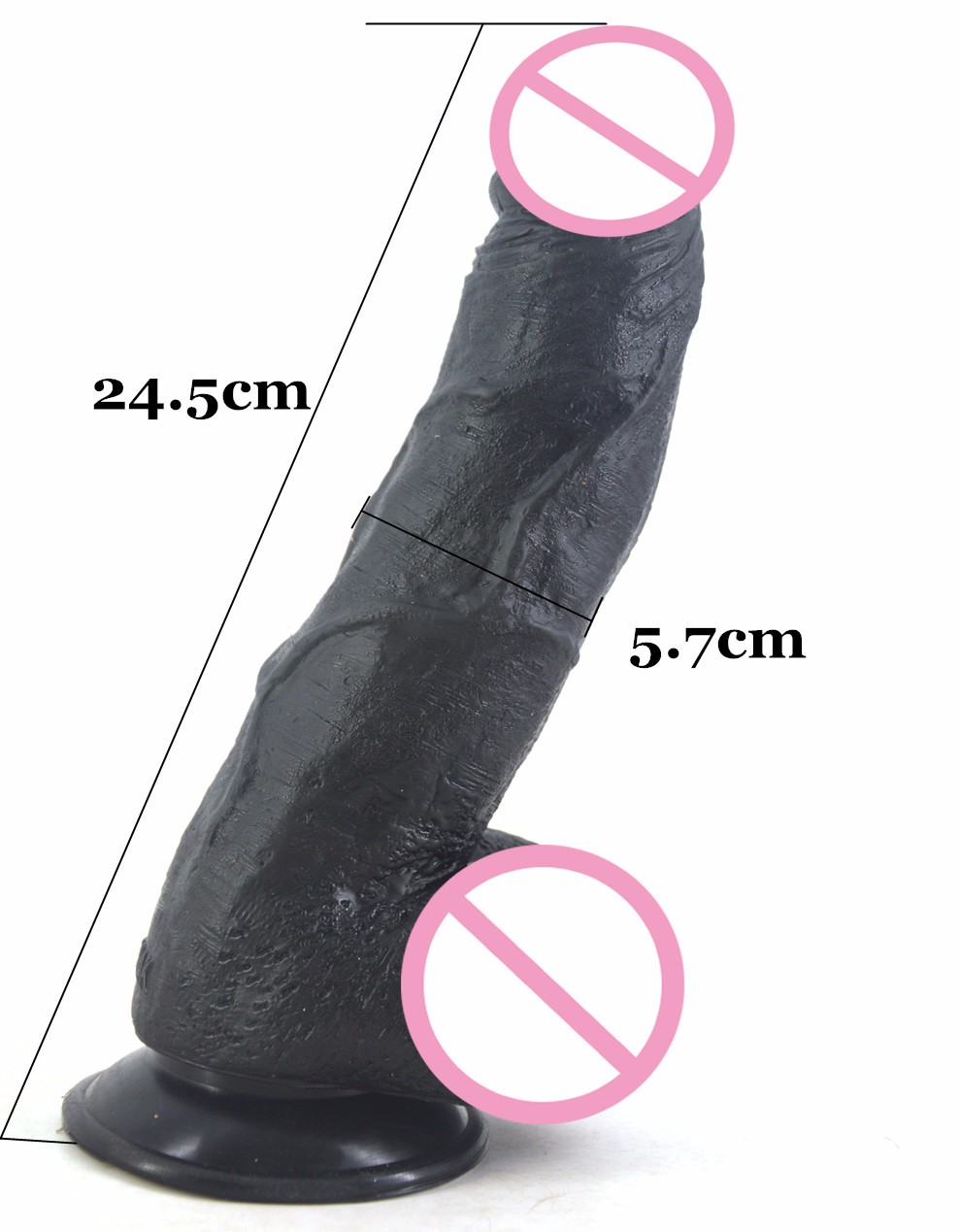 Large Realistic Black Dildo With Suction Cup Adult Sex Toy For Women Lesbians Solo Pleasures - 1