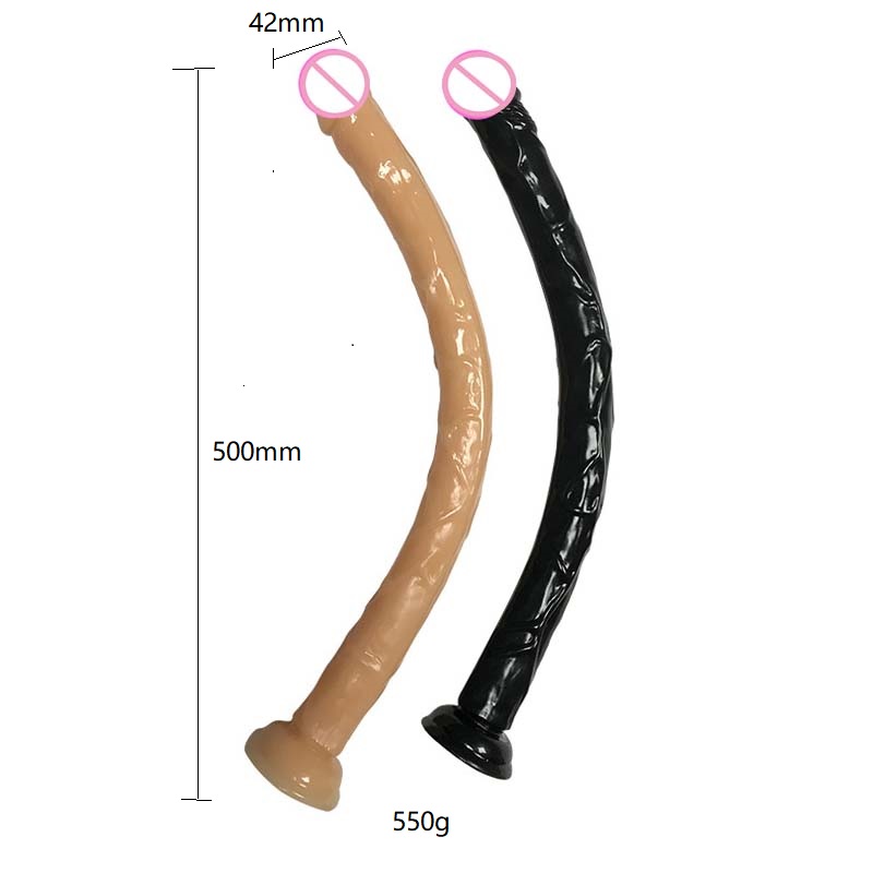 Ultrarealistic Extralong Soft Dildo Nonvibrating Adult Sex Toy With Suction Cup Strapon Anal And Vagina Massager - 6