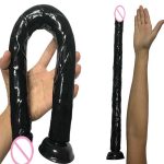 Super Long Soft Dildo Realistic Strapon Adult Sex Toys Big Fake Penis Cock Vagina Anal Massager Plug No Vibrator Suction Cup - 5