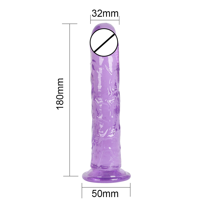 Realistic Soft Dildo Anal Butt Plug Suction Cup Gspot Stimulation Adult Sex Toy For Women - 2
