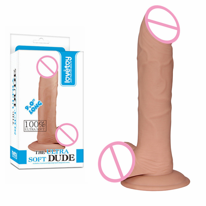 Tpe Ultrasoft Realistic Big Dildo Suction Cup Base Lesbianfriendly Sex Toy Masturbation Aid Anal Play - 9