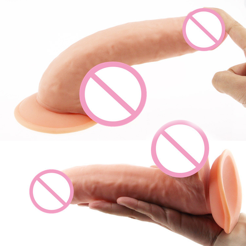 Tpe Ultrasoft Realistic Big Dildo Suction Cup Base Lesbianfriendly Sex Toy Masturbation Aid Anal Play - 7