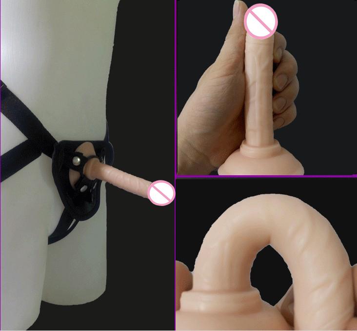 Realistic Strapon Mini Dildo With Harness 145x22cm Perfect For Lesbian Couples Anal Sex Toy Fake Penis - 8