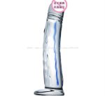 Cw0221 Glass Dildo Dick Male Anal Butt Massager Masturbator For Women Men - 2
