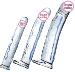 Cw0221 Glass Dildo Dick Male Anal Butt Massager Masturbator For Women Men - 3