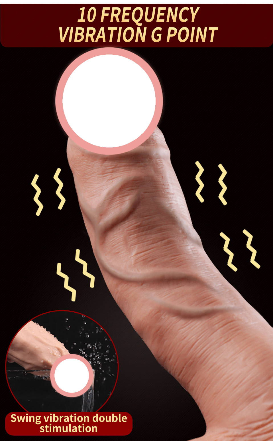 7in Realistic Silicone Dildo Vibrator Adult Erotic Toy For Women Masturbation Lesbian Play - 2