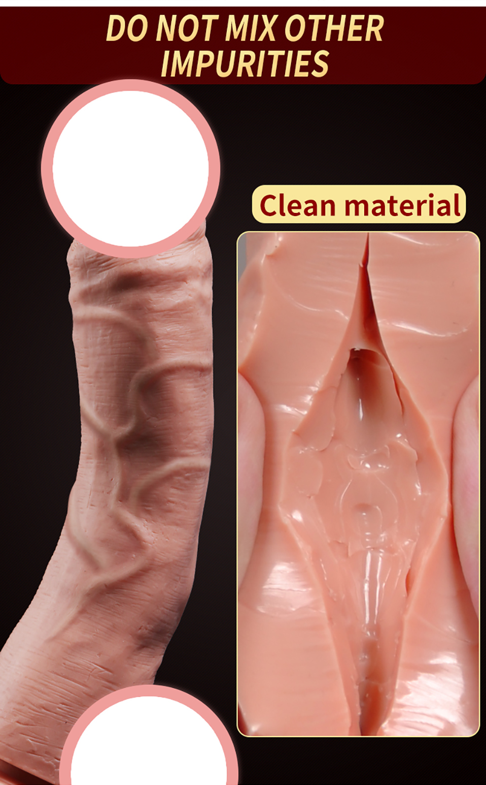 7in Realistic Silicone Dildo Vibrator Adult Erotic Toy For Women Masturbation Lesbian Play - 5