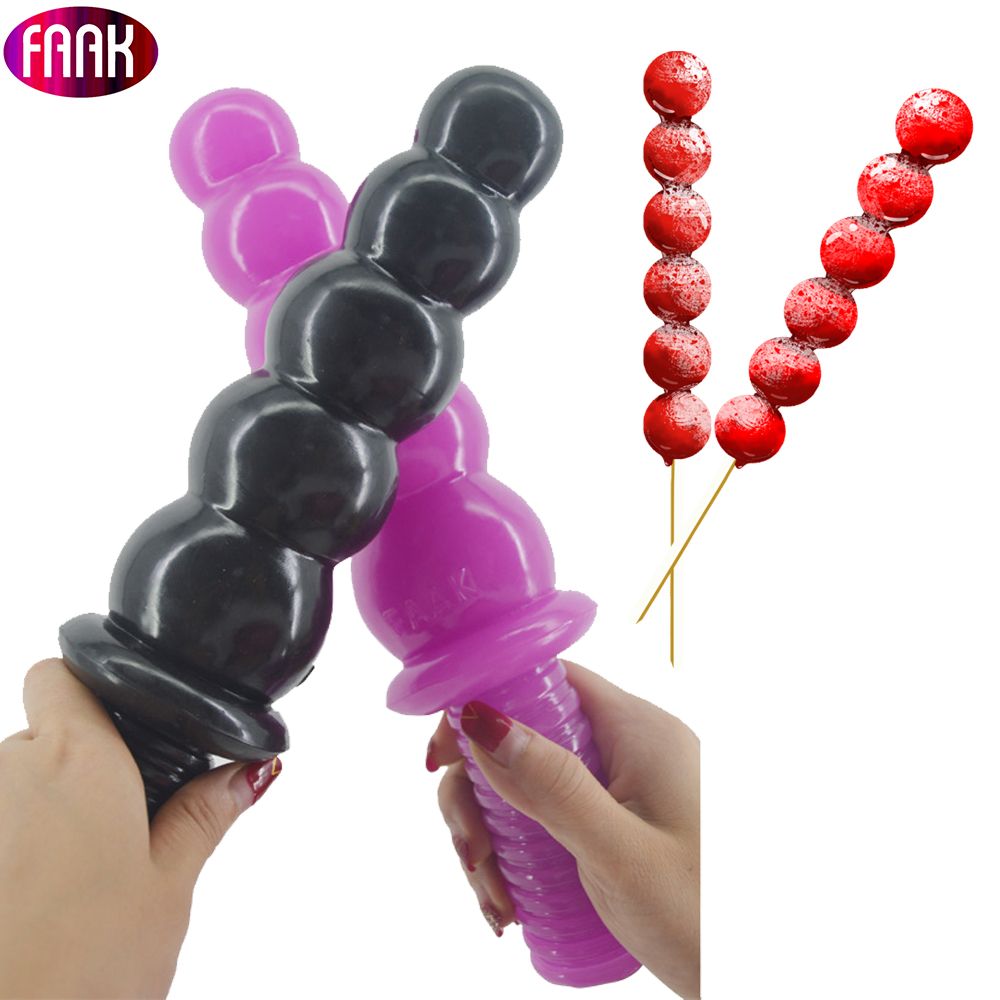 112 Inch Long Lesbianfriendly Sugarcoated Dildo With Screw Handle Huge Penis Butt Plug Anal Toy - 2