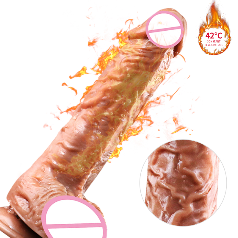 Large Realistic Dildo Vibrator Heating Pleasure Wand Suction Cup Penis Masturbator Womens Adult Sensual Toy - 3