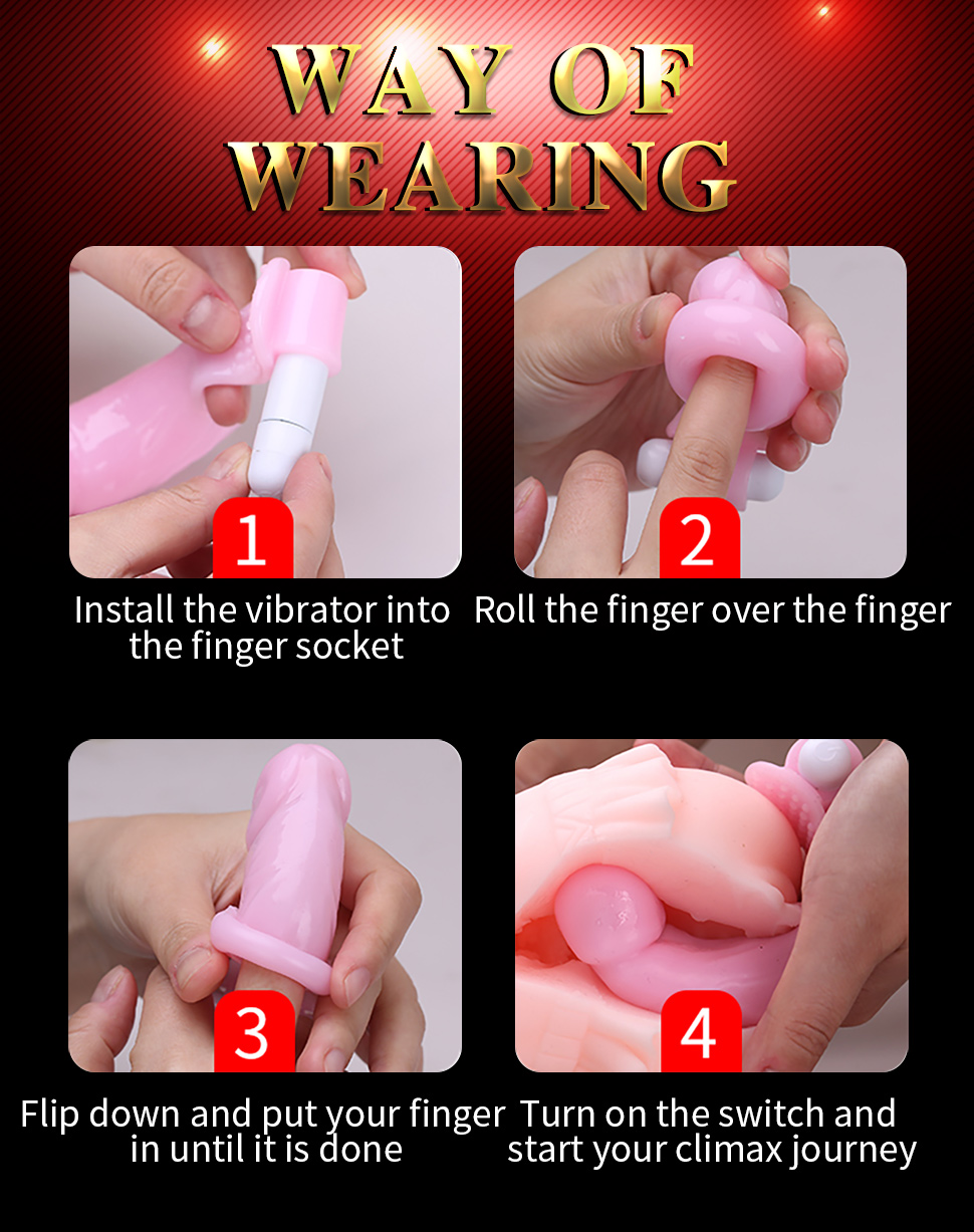 Gspot Vibrating Finger Cap Female Masturbator With Clitoral Stimulator Penis Extender Sleeve Sex Toy - 9