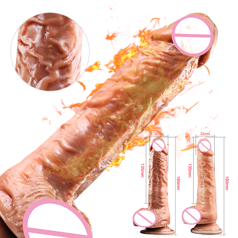 Large Realistic Dildo Vibrator Heating Pleasure Wand Suction Cup Penis Masturbator Womens Adult Sensual Toy - 11