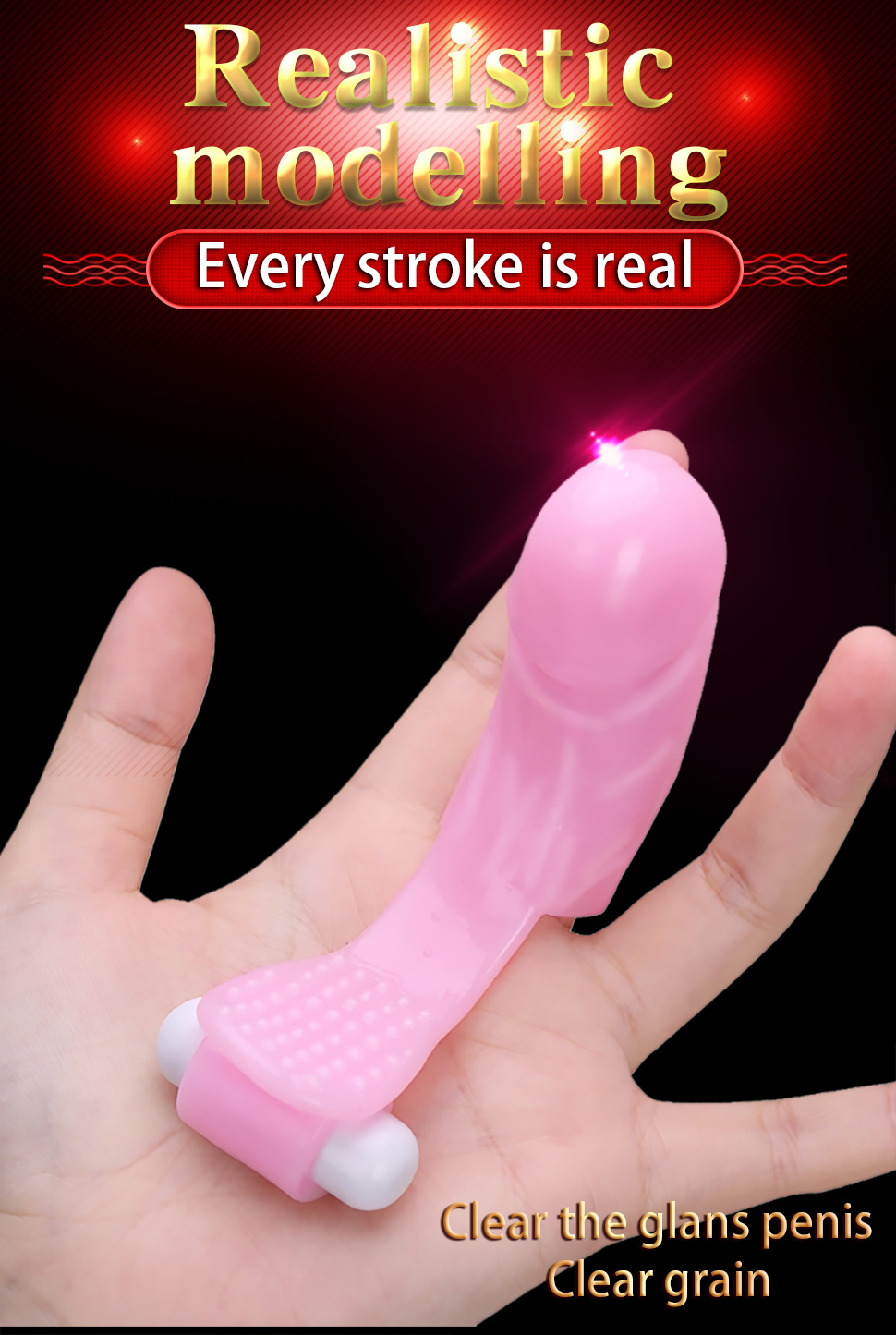 Gspot Vibrating Finger Cap Female Masturbator With Clitoral Stimulator Penis Extender Sleeve Sex Toy - 5