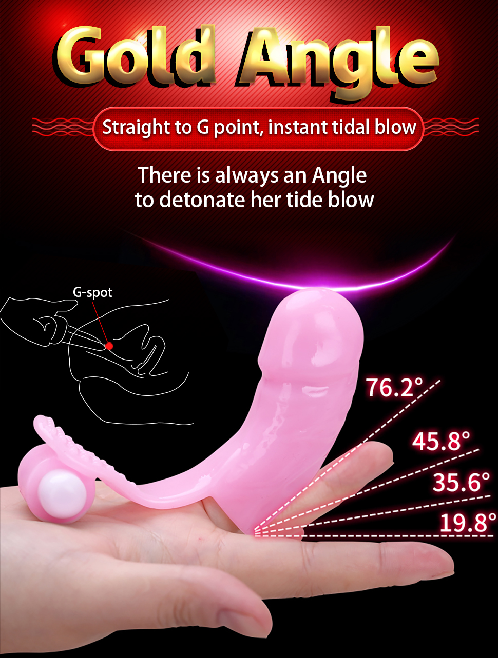 Gspot Vibrating Finger Cap Female Masturbator With Clitoral Stimulator Penis Extender Sleeve Sex Toy - 3
