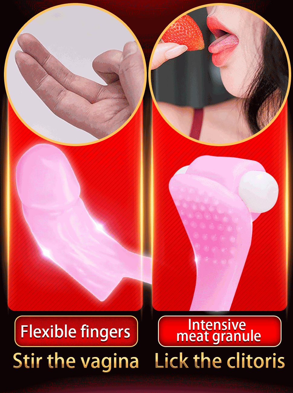 Gspot Vibrating Finger Cap Female Masturbator With Clitoral Stimulator Penis Extender Sleeve Sex Toy - 2