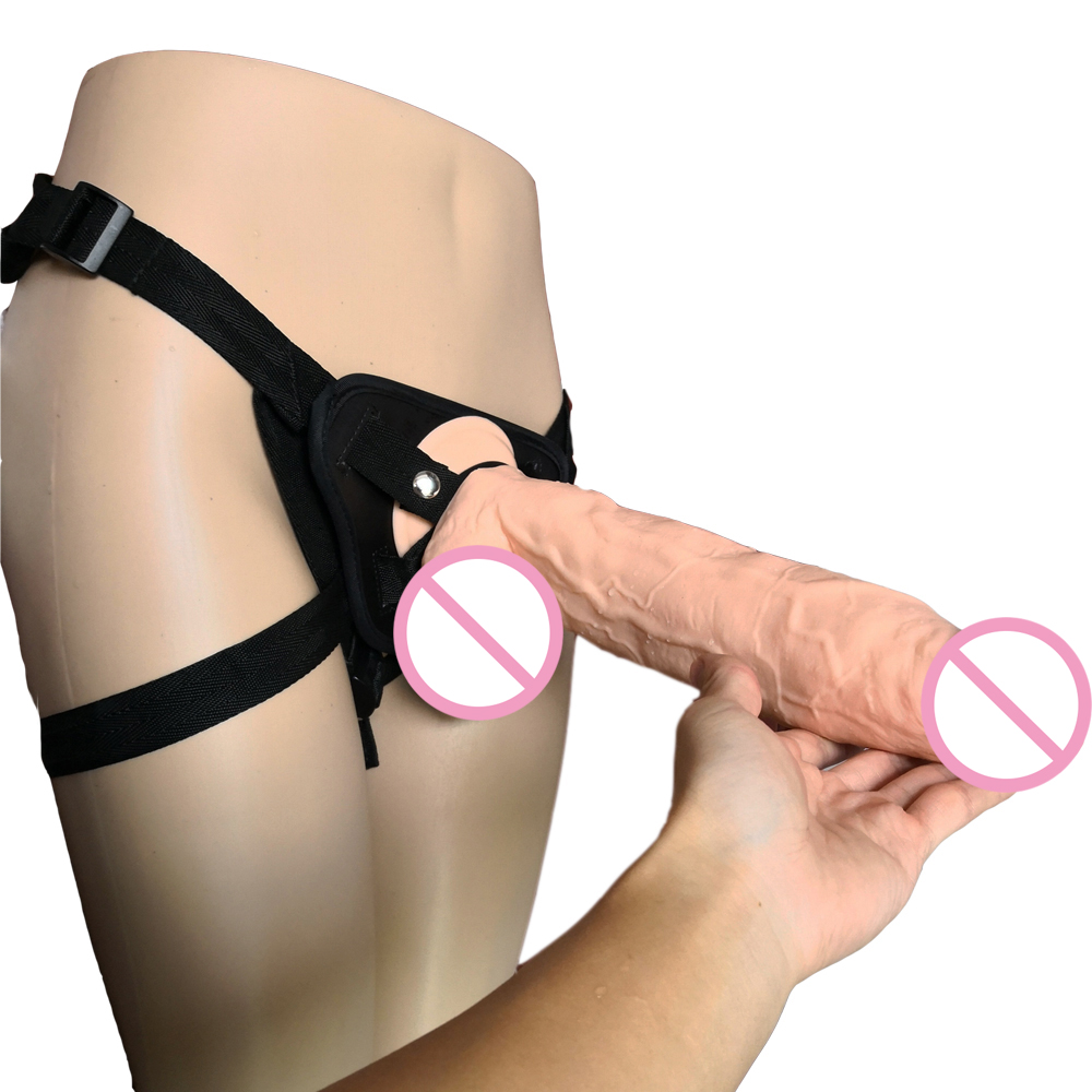 Large Realistic Strapon Dildo With Soft Penis And Suction Cup Adjustable Leather Harness Ideal For Lesbian Women Howosex Sex Toy - 8