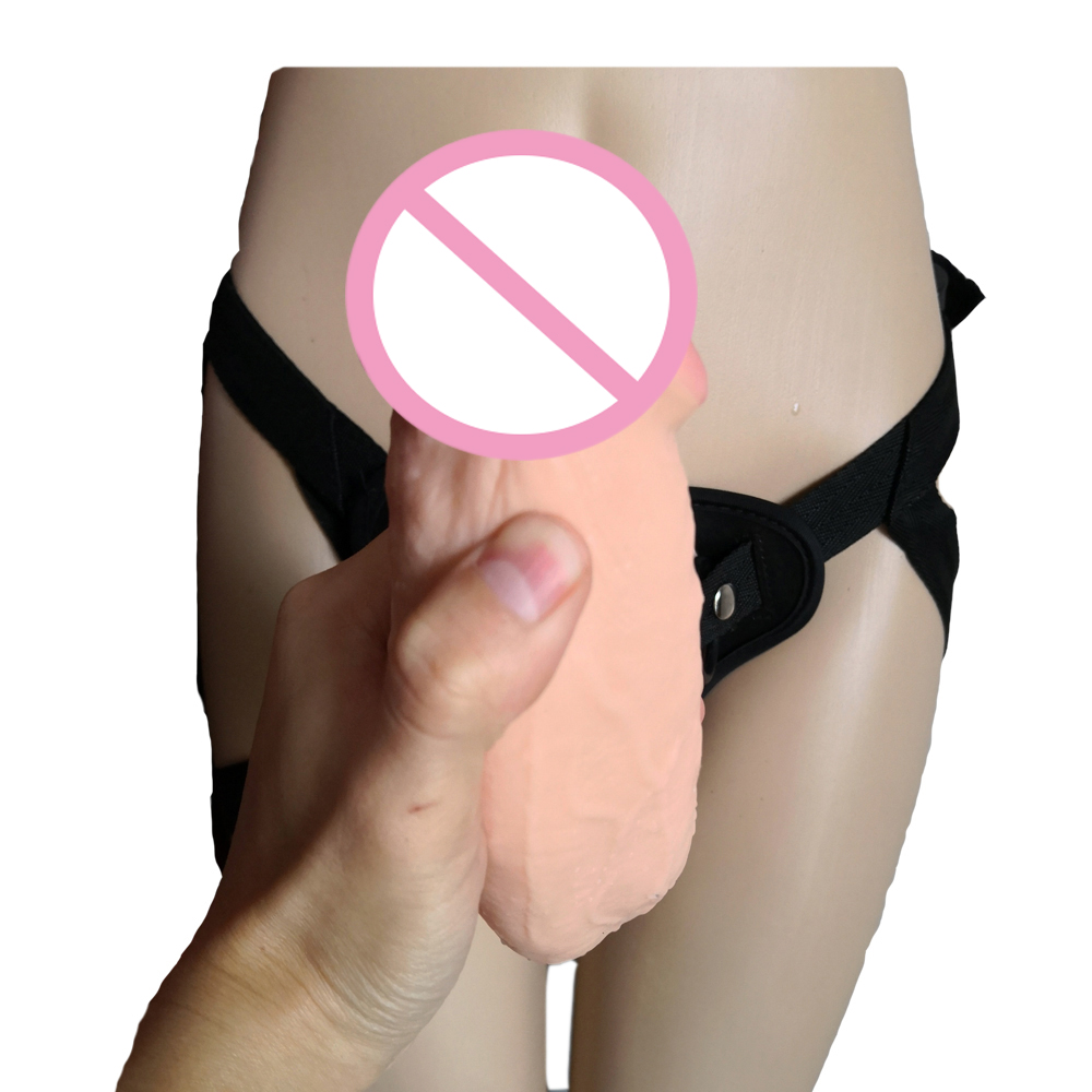 Large Realistic Strapon Dildo With Soft Penis And Suction Cup Adjustable Leather Harness Ideal For Lesbian Women Howosex Sex Toy - 7