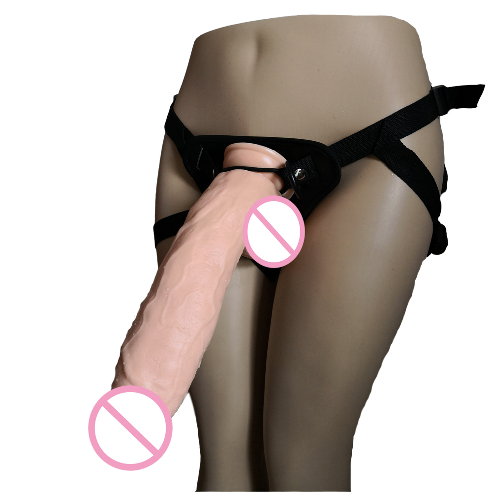 Large Realistic Strapon Dildo With Soft Penis And Suction Cup Adjustable Leather Harness Ideal For Lesbian Women Howosex Sex Toy - 2