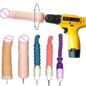 6 Models Choose Sex Machine Accessories For Electric Drill Rotation Attachment Dildos Anal Plug Toys Women E5-63
