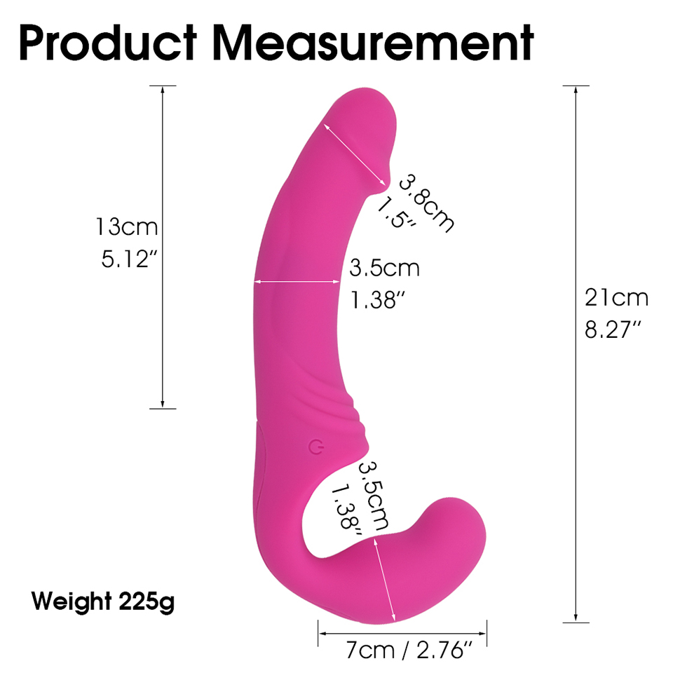 Femalefriendly Strapless Strapon Dildo 11mode Remote Vibrator Adult Intimate Toy For Lesbian Gay Couples - 6