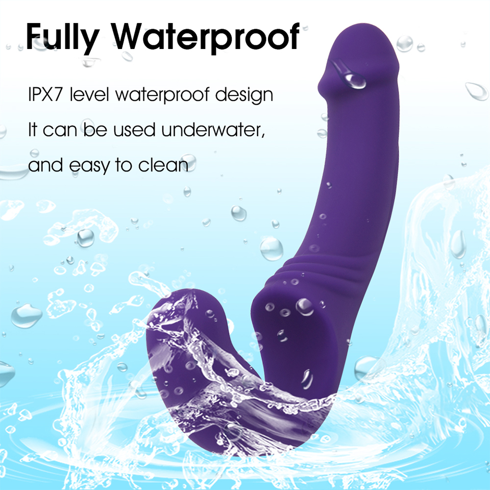 Femalefriendly Strapless Strapon Dildo 11mode Remote Vibrator Adult Intimate Toy For Lesbian Gay Couples - 4