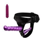 Mini Bullet Vibrator & Elastic Harness Strap On Double Dildo Strapon Adult Sex Toys For Woman Lesbian Couples Erotic Shop