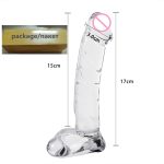 2style Transparent Crystal Pyrex Huge Glass Dildo Realistic Artificial Penis For Women Masturbation Dildos Anal Toys - 4