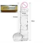 2style Transparent Crystal Pyrex Huge Glass Dildo Realistic Artificial Penis For Women Masturbation Dildos Anal Toys - 3