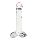 2style Transparent Crystal Pyrex Huge Glass Dildo Realistic Artificial Penis For Women Masturbation Dildos Anal Toys - 2