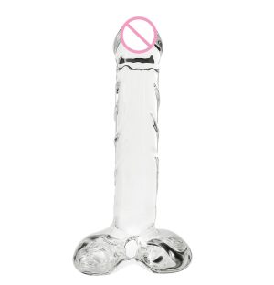 2style Transparent Crystal Pyrex Huge Glass Dildo Realistic Artificial Penis For Women Masturbation Dildos Anal Toys - 2