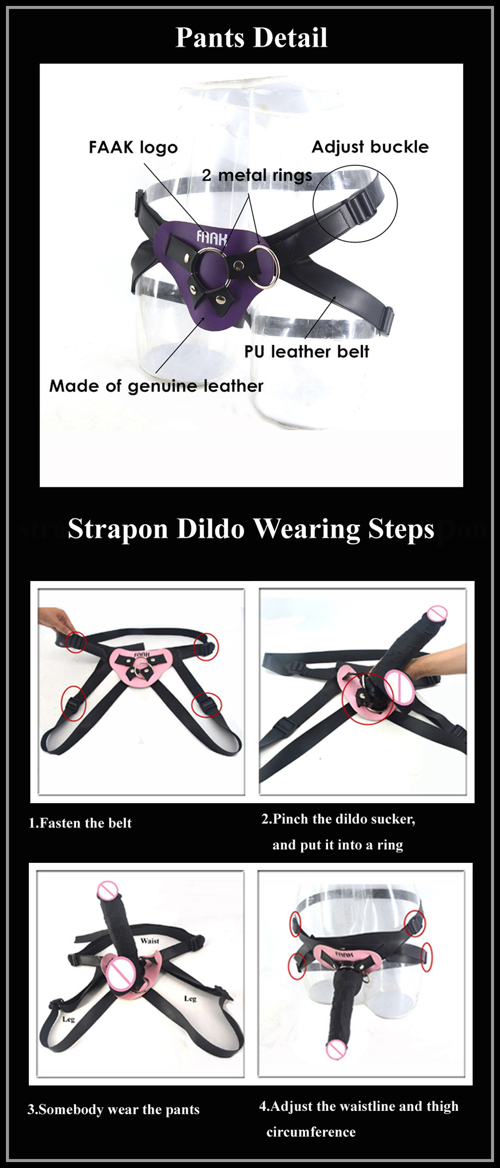 Double Layered Realistic Silicone Strapon Dildo Soft Skin Tone For Womens Lesbian Play And Solo Pleasure - 3