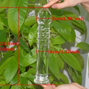 255x50mm Big Large Huge Unisex Glass Dildo Men Anal Crystal Penis Pyrex Dick G-spot Women Gay Lesbian Sex Toys Erotic Product - 2