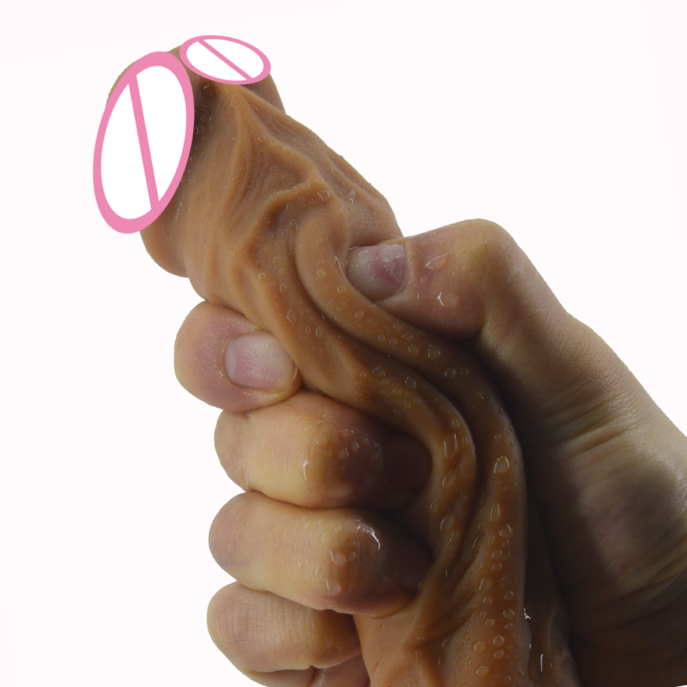 Double Layered Realistic Silicone Strapon Dildo Soft Skin Tone For Womens Lesbian Play And Solo Pleasure - 7